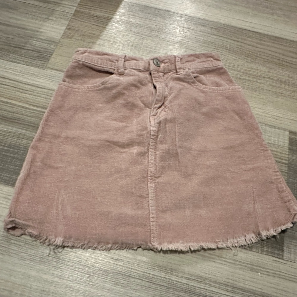 John Galt/brandy Melville pink corduroy mini skirt